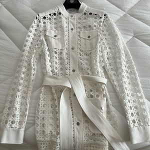 White belted retro jacket